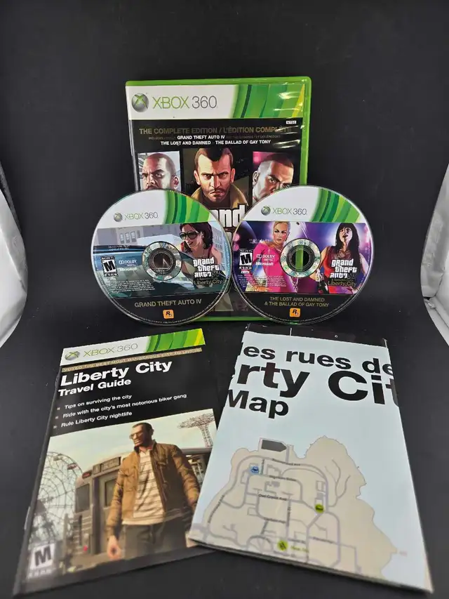 XBOX 360 GTA IV & EPS. FROM LIBERTY CITY W/MANUAL