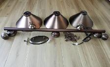 LAMPE DE BILLARD NEUVE  56 po AVEC 3 ABATS JOURS 14 POUCES - Photo 2