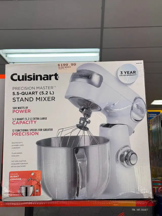 Cuisinart Precision Master 5.5-Quart Tilt-Head Stand Mixer - NEW