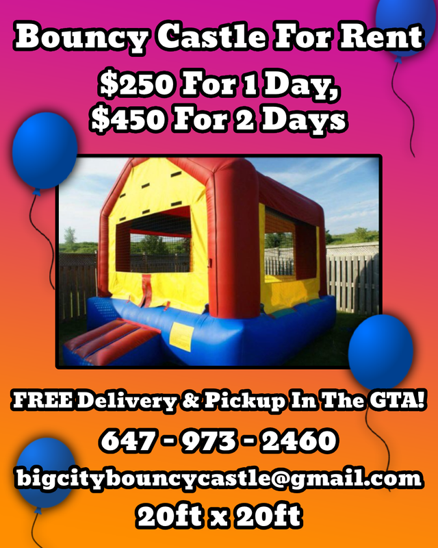 Commercial bouncy castle for rent in the GTA TODAY!