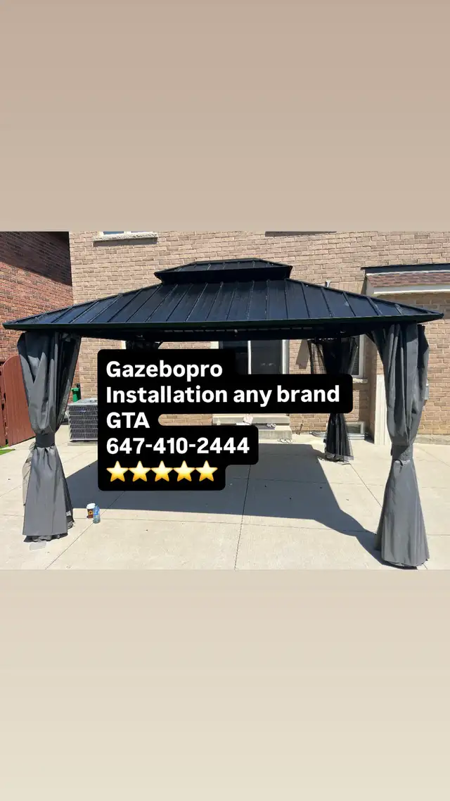 installation gazebo