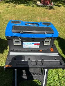 TOOLBOX FILLED WITH ODD TOOLS FOR SALE