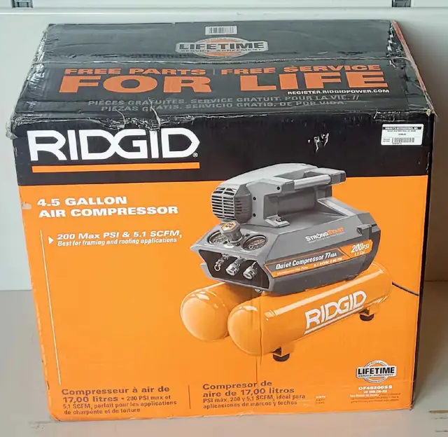RIDGID 200 Psi 4.5 Gal. Quiet Compressor OF4520SS  (32443619)