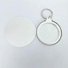 2-1/4' 58mm Mirror Key Chain Button Parts 100sets 015743 - Photo 3