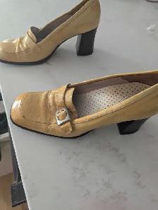 Yellow Heeled Working Professional Shoes for Women