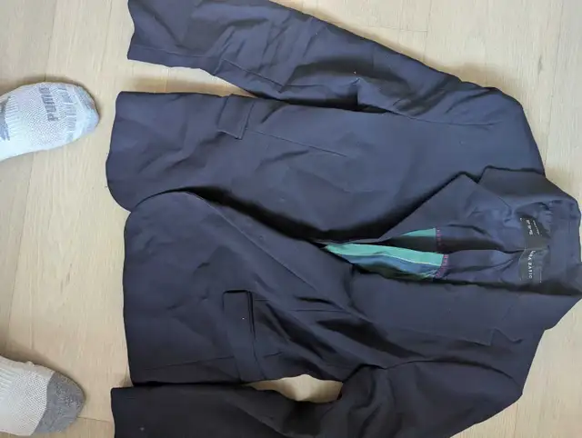 Zara Basic Navy Blazer with gold buttons