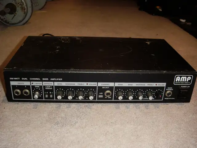 AMERICAN-MADE BASS AMP, $120.