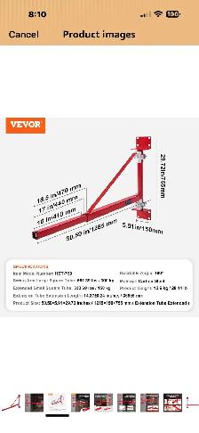 Electric Hoist  Support Arm Vevor - Photo 3