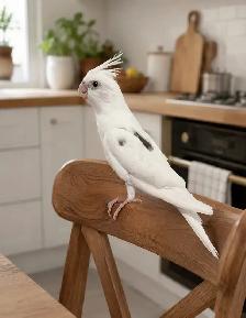 bébé cockatiel, gentil et prêt à partir
