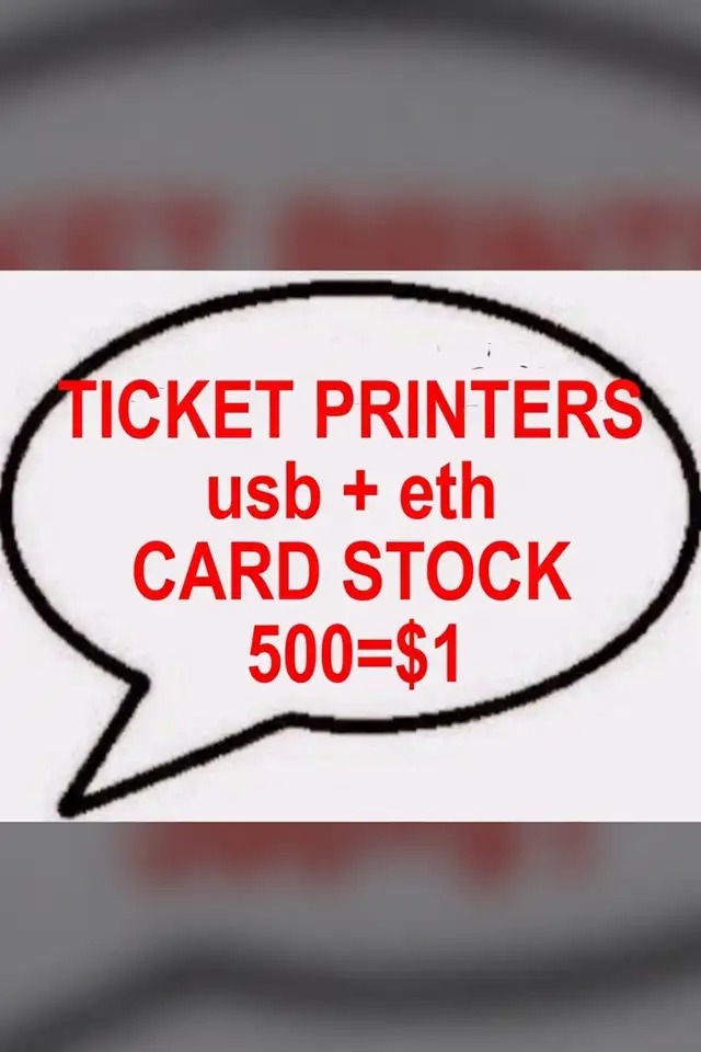 TICKET PRINTERS usb   eth CARD STOCK 500=$ CHEAP PROFESSIONAL