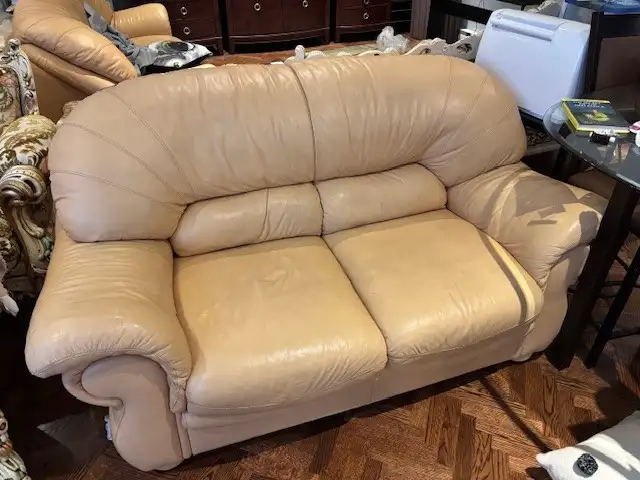 Leather sofa set