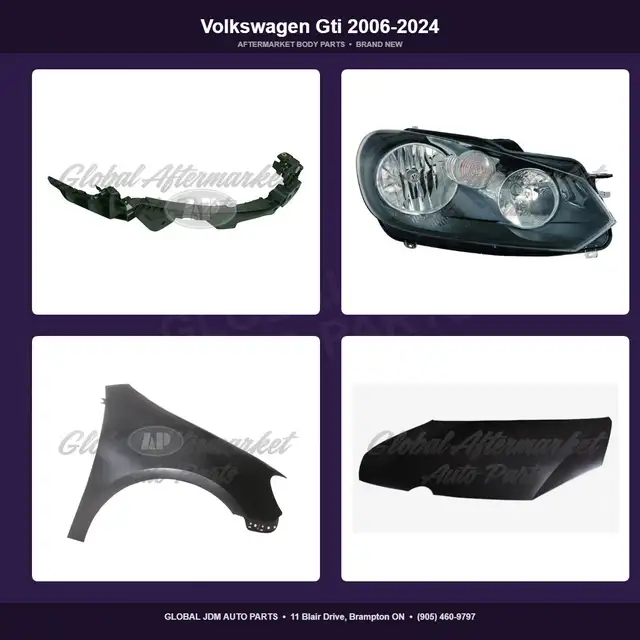 Volkswagen Gti 2006-2024 Bumper Fender Absorber Hood Mirror