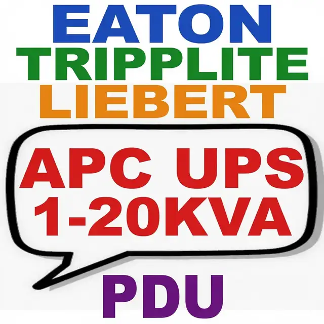 APC UPS 1-20KVA EATON TRIPPLITE  PDU 200   ups battery backup