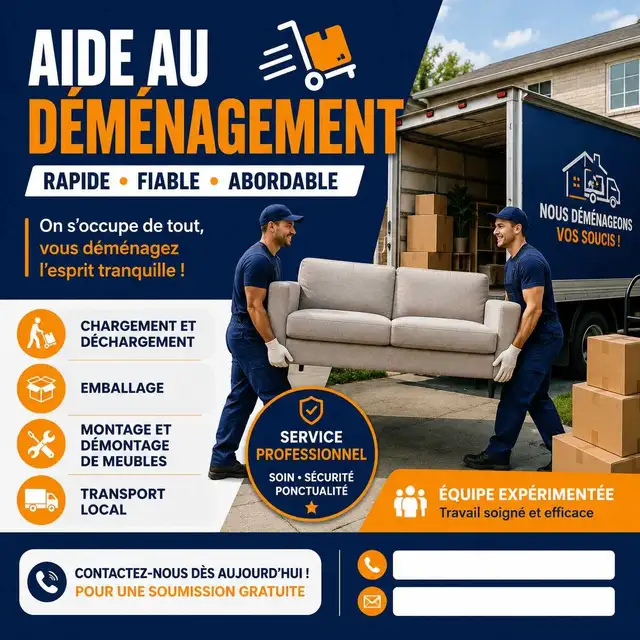 Aide, déménagent et autres services , , movers and other service