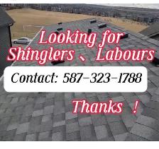 looking for roof shinglers and labours