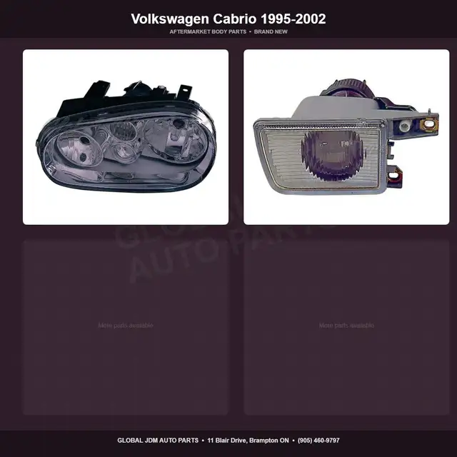 Volkswagen Cabrio 1995-2002 Aftermarket Brand New Parts