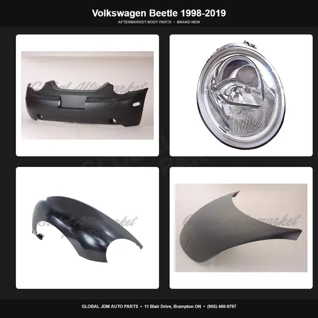 Volkswagen Beetle 1998-2019 Grille Bumper Mirror Hood Fender