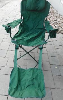 2 New folding lounger chair with foot rest and bags