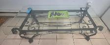High-End Wrought Iron & Bevelled Glass Coffee Table – $70
