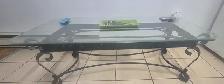 High-End Wrought Iron & Bevelled Glass Coffee Table – $70 - Photo 2