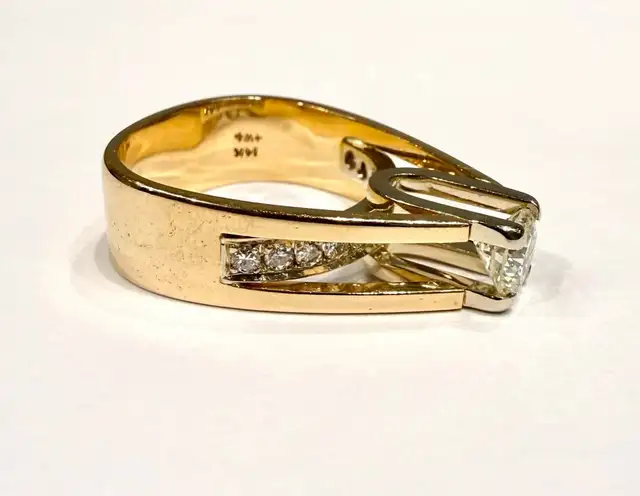 14k Gold Natural Diamond 0.75 carat