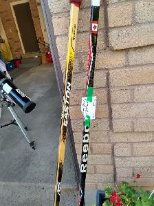 Adult Easton and Reebok hockey sticks