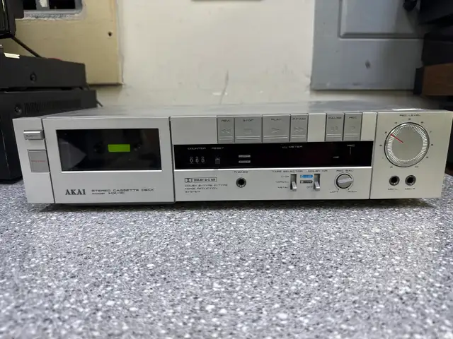 Akai HX-1C Stereo Cassette deck Rewind not working-AS IS