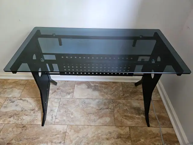 Glass top desk