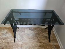 Glass top desk