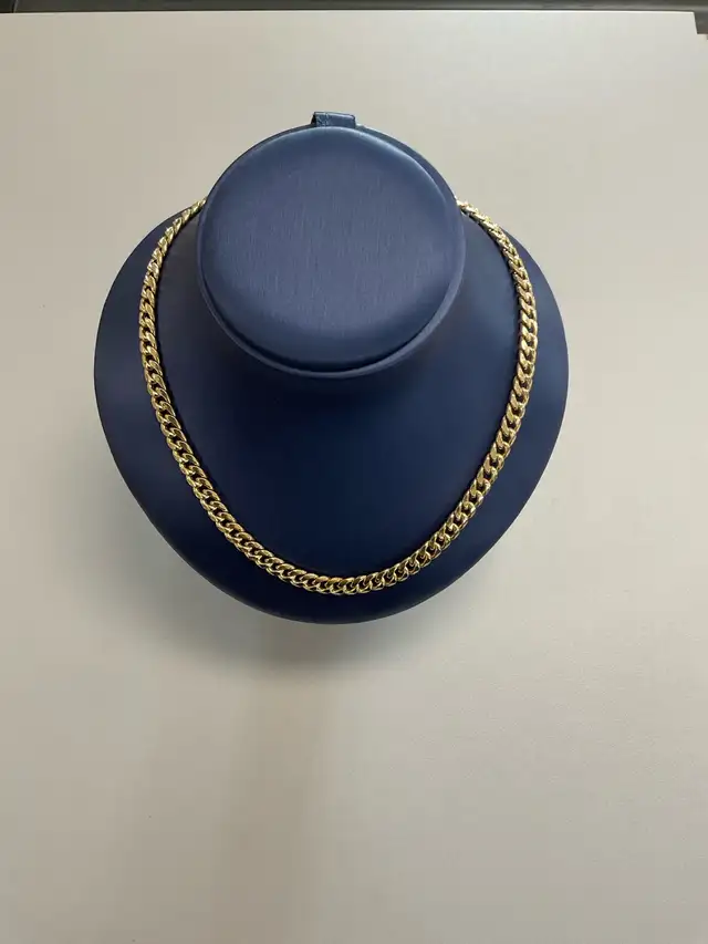 cuban gold chain 10k 17.11g gold ring