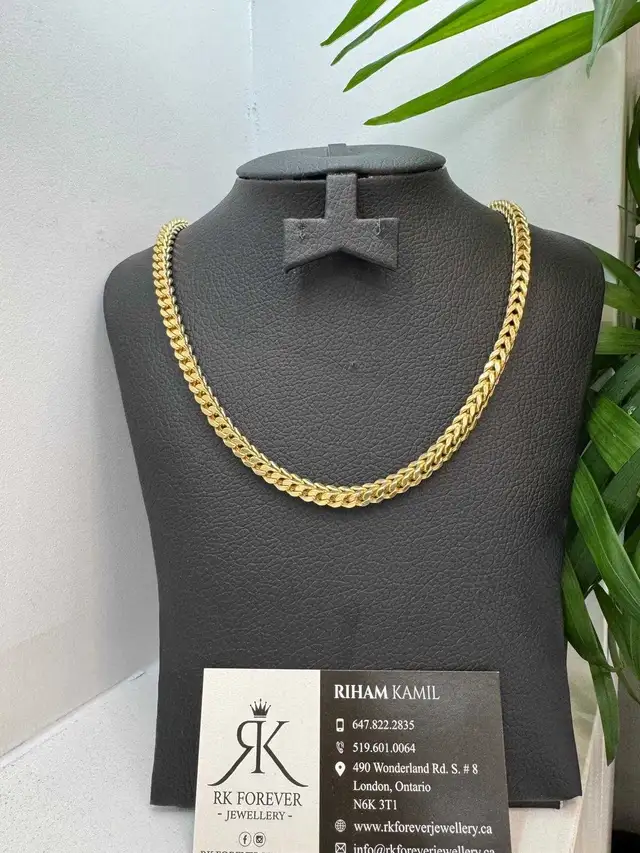 10k yellow gold Franco Chain # 435_4