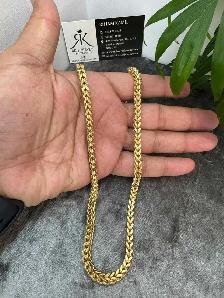 10k yellow gold Franco Chain # 435_4 - Photo 5
