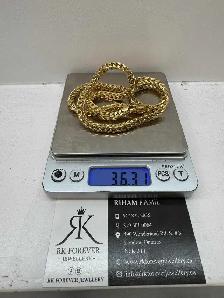 10k yellow gold Franco Chain # 435_4 - Photo 6