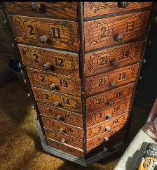 Antique Octagonal Rotating Cabinet