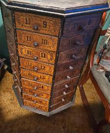 Antique Octagonal Rotating Cabinet - Photo 2