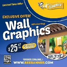 Wall Graphics – Adhesive Vinyl (Custom Printing)