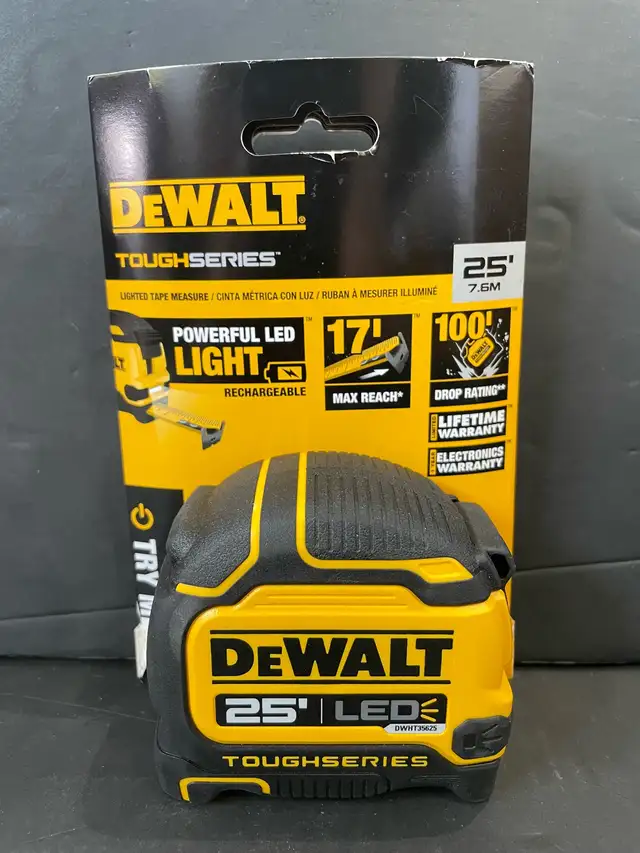 DEWALT 25" LIGHTED TAPE MEASURE DWHT35625S