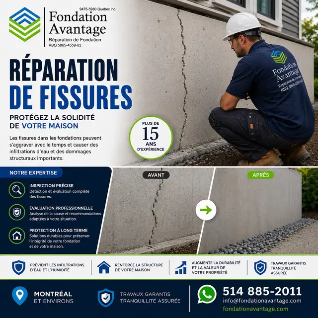 Réparation Fissures Fondation
