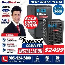 Air Conditioner and Furnace with complete installation from 2399