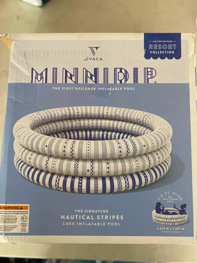 Minidip Designer Pool with Inflator/Deflator Pump