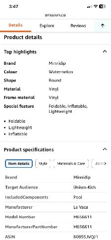 Minidip Designer Pool with Inflator/Deflator Pump - Photo 7