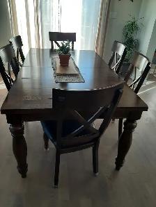 Solid wood Kitchen Table & 8 Chairs - Photo 2