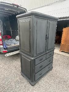 Free delivery used Dark Grey Armoire with Drawers - Photo 5