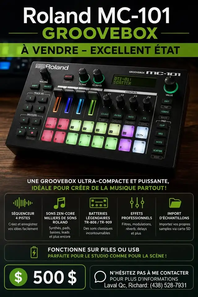 Groove Box ROLAND MC-101 Comme neuf