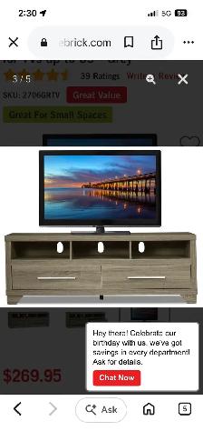 TV console with storage