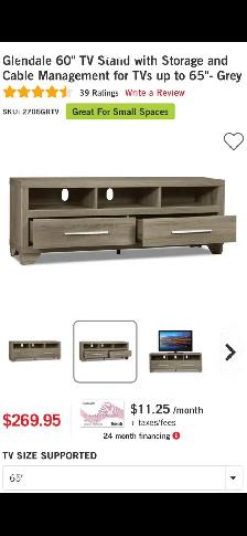 TV console with storage - Photo 2