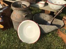 Vintage Galvanized coal pail or ash pail - Photo 5