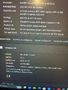 Asus gamming laptop v16 i7 nvidia GeForce 4050 - Photo 3