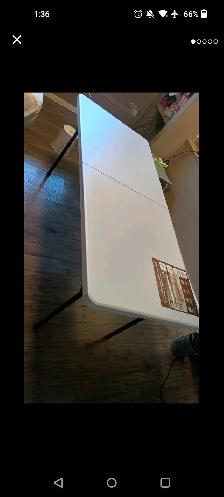 Plastic fold up table like new