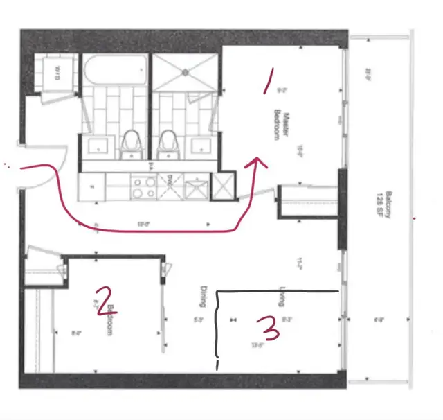 Master bedroom rent for Sep 1,  new condo at Front st E Toronto